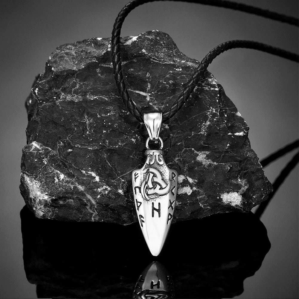 Runes Arrowhead Pendant